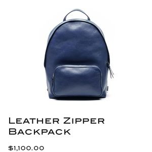 Lotuff leather Indigo zipper Backpack